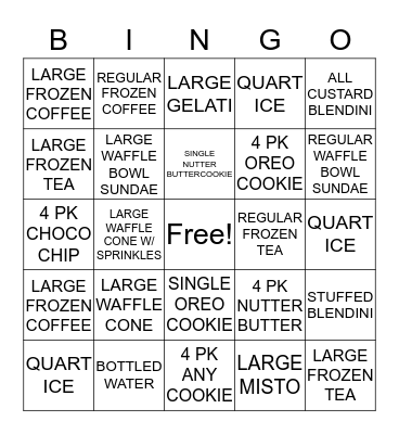 TREAT TEAM BINGO Card