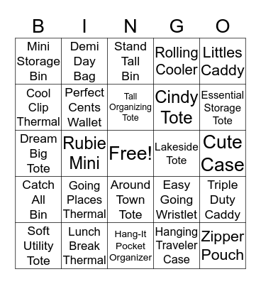 Thirty-One Bingo Card