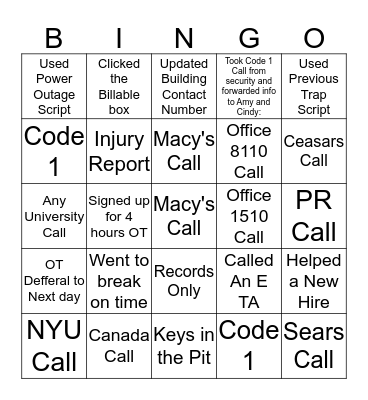 SCSN Bingo   Remember to put the notification number in the square. Bingo Card