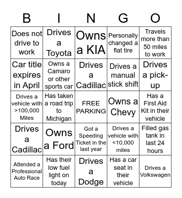 Keeping your Passion in Drive! Bingo Card