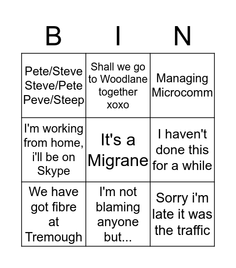 Agus Bingo Card