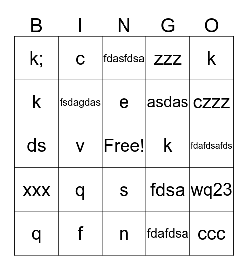 Internet Safety Bingo Card