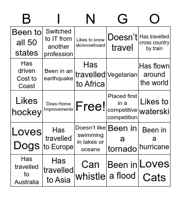 RPT Picnic Bingo Card