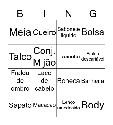 Chá da Yasmin Bingo Card
