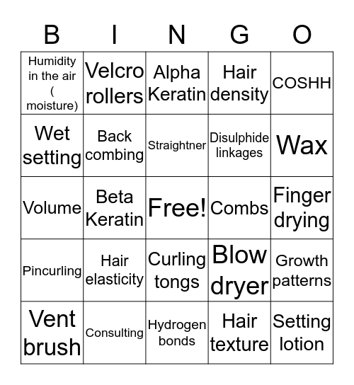 Set, dress, style and Finish bingo! Bingo Card