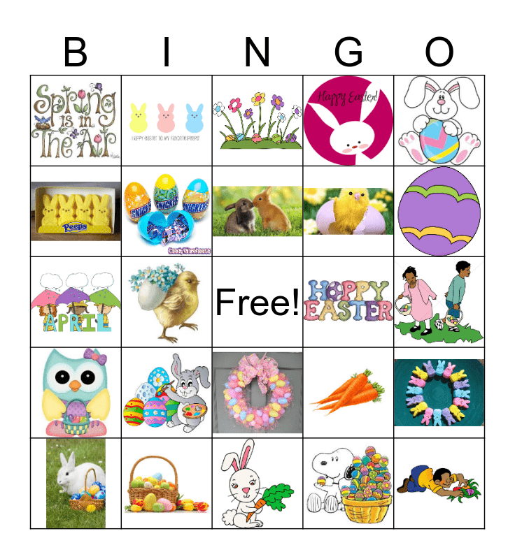 Easter Bingo Card