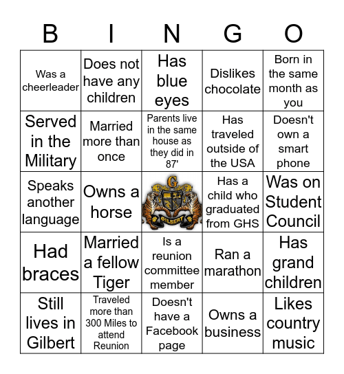 Find Someone in our class who Bingo Card