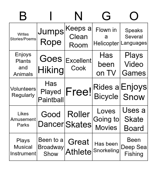 Synergy Bingo Card