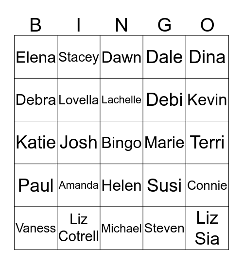Q2 Summer Potluck/June B-day Celebration!   Bingo Card
