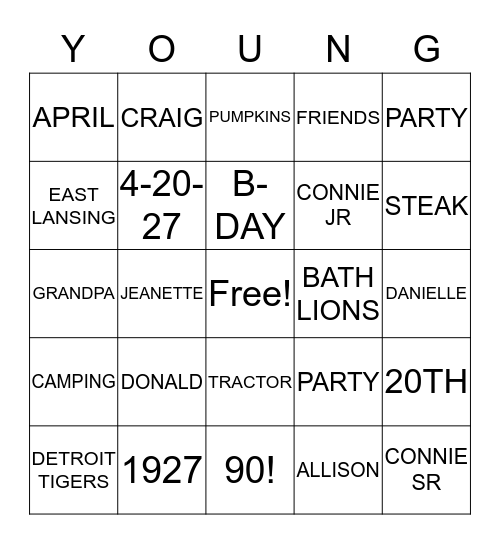 DON'S BINGO Card