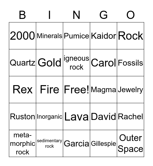 Bingo Card