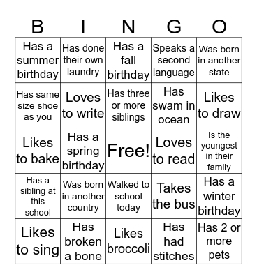 Find a Girl Scout Who... Bingo Card