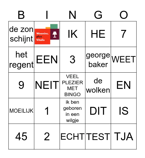 muziek Bingo Card
