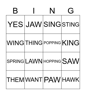 Bingo Card