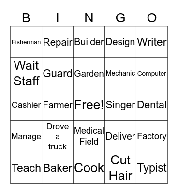 Spring into Employment Bingo Card