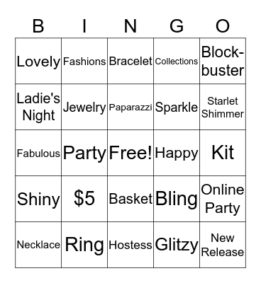 FABULOUS BLINGO Bingo Card