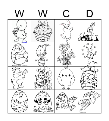 Easter Bingo Card