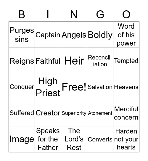 O Captain, My Captain Bingo Card