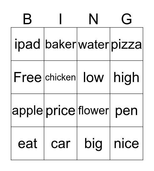 stress Bingo Card