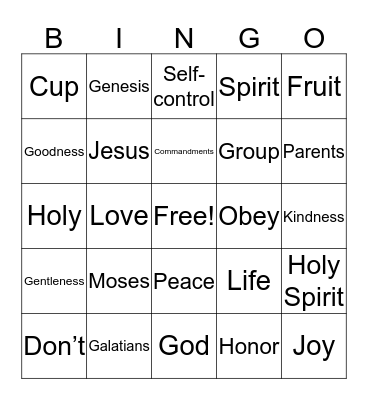 Life Group Bingo  Bingo Card