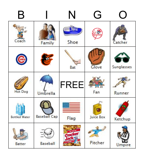 BASEBALL BINGO Card