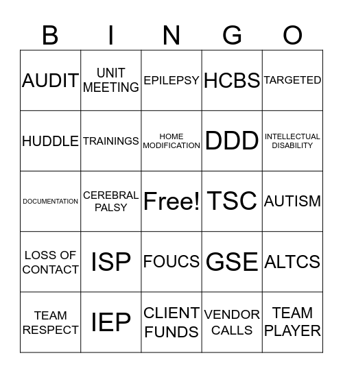 DDD BINGO FUN  Bingo Card