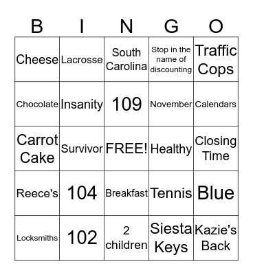 DANJO Bingo Card