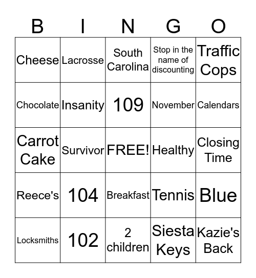 DANJO Bingo Card