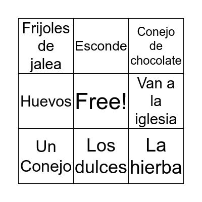 La Pascua Bingo Card