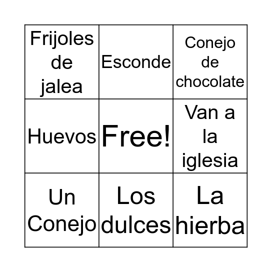 La Pascua Bingo Card