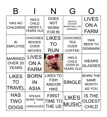 Swine Academy Bingo Card