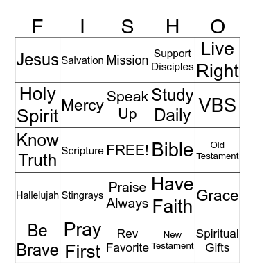 FISHO Bingo Card