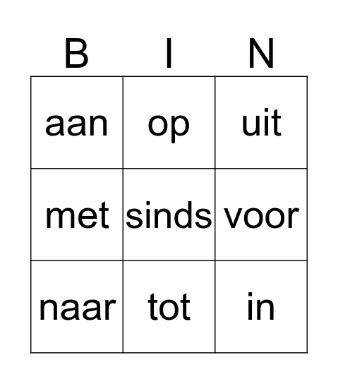 Pasen Bingo Card