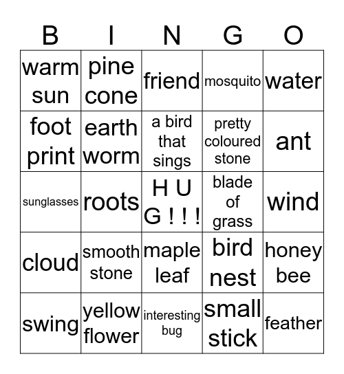 BONNY'S BACK YARD BINGO Card