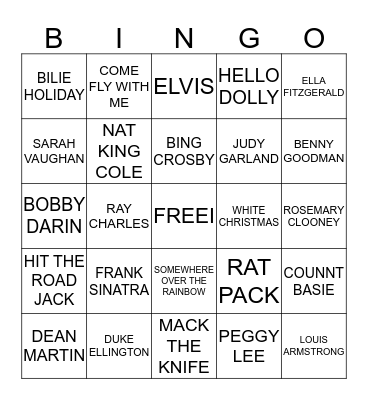 SOUNDS OF MUSIC  Bingo Card