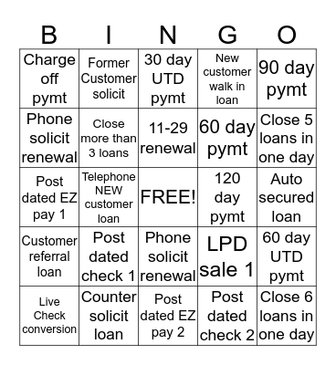 June week 4 Bingo Card