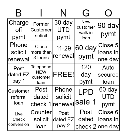June week 4 Bingo Card