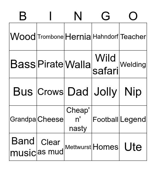 BINGO Card
