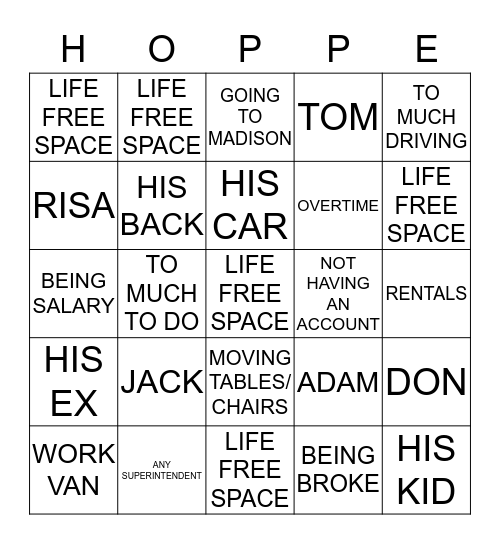 Bingo Card