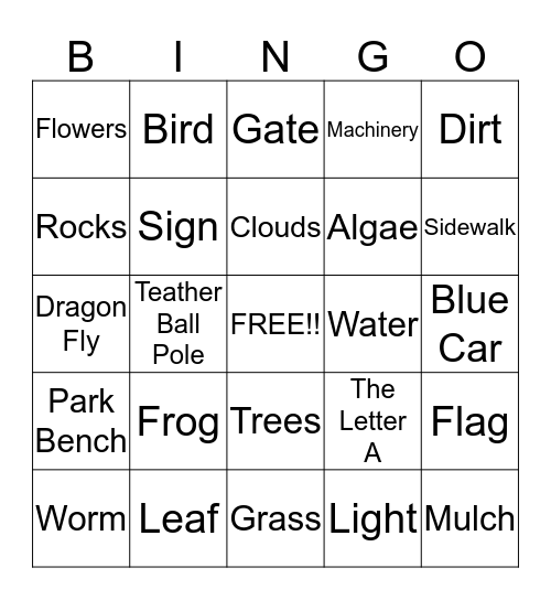 Field Day Bingo Card