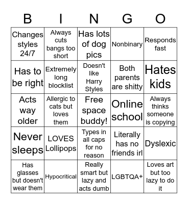 @SKELETUN BINGO Card