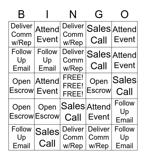 Escrow Rocks Bingo Card