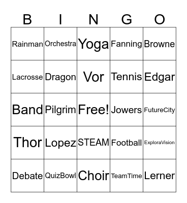 VIKING BINGO! Bingo Card