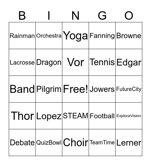 VIKING BINGO! Bingo Card