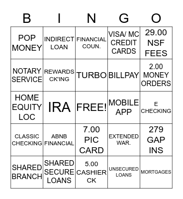 ABNB BINGO Card