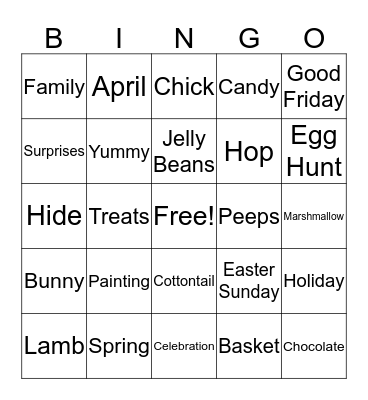 Easter Bingo Card