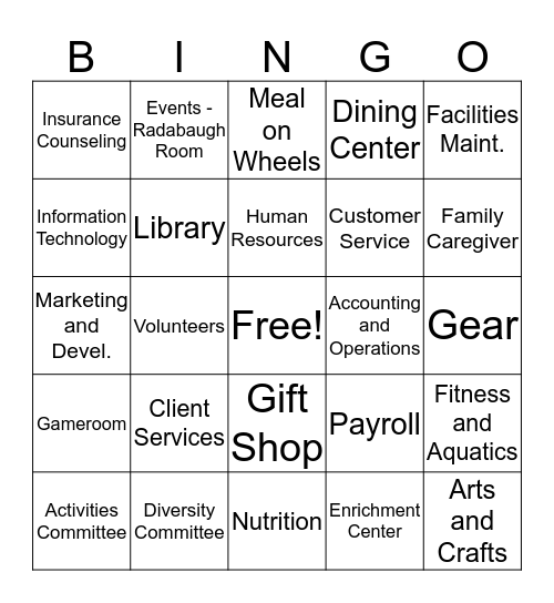 SourcePoint Bingo Card