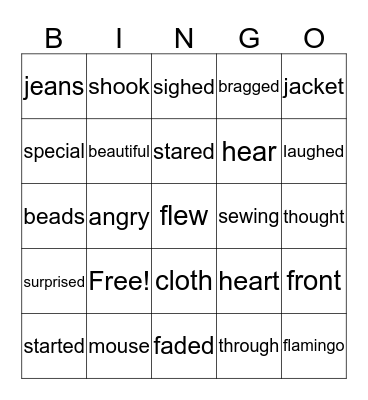 Kindergarten Bingo 1 Bingo Card