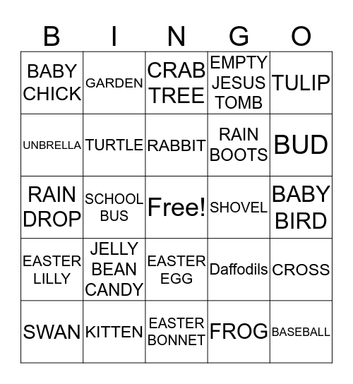 Pictionary Bingo Card