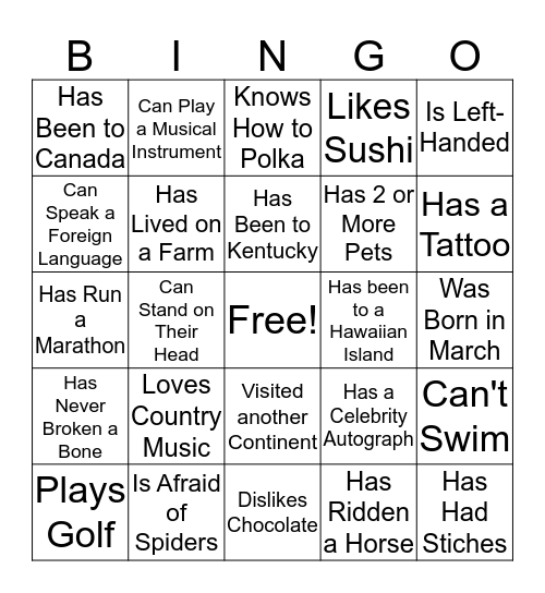 Talk Derby To Me Bingo Card